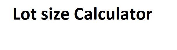 lot size caculator